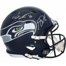 Sam Darnold & Jaxon Smith-Njigba Seattle Seahawks Autographed Fanatics Authentic Riddell Speed Authentic Helmet