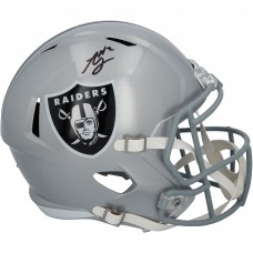 Ashton Jeanty Las Vegas Raiders Autographed Fanatics Authentic Riddell Speed Replica Helmet
