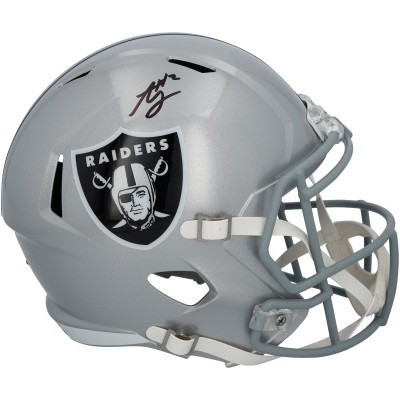 Ashton Jeanty Las Vegas Raiders Autographed Fanatics Authentic Riddell Speed Replica Helmet