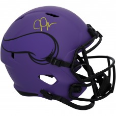 Justin Jefferson Minnesota Vikings Autographed Fanatics Authentic Riddell Rave Speed Replica Helmet
