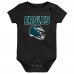 Малышам & Newborn Philadelphia Eagles Outerstuff Littlest Player Three-Piece Bodysuit Set