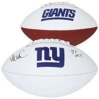 Abdul Carter New York Giants Autographed Fanatics Authentic Franklin White Panel Football with 3rd Pick Inscription