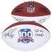 Mario Manningham New York Giants Autographed 100th Season Wilson White Panel Football with SB XLVI Champs Inscription