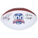 Mario Manningham New York Giants Autographed 100th Season Wilson White Panel Football with SB XLVI Champs Inscription