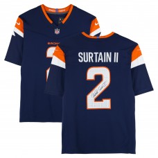 Игровая джерси Patrick Surtain II Denver Broncos Autographed Fanatics Authentic Navy Nike Vapor F.U.S.E. Limited