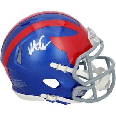 Abdul Carter New York Giants Autographed Fanatics Authentic Riddell 2024 Alternate Speed Mini Helmet