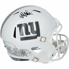 Abdul Carter New York Giants Autographed Fanatics Authentic Riddell 2024 Salute To Service Speed Replica Helmet