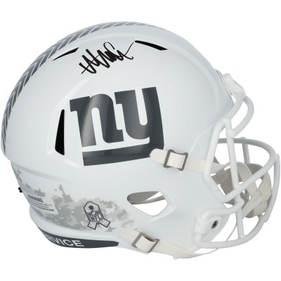 Abdul Carter New York Giants Autographed Fanatics Authentic Riddell 2024 Salute To Service Speed Replica Helmet