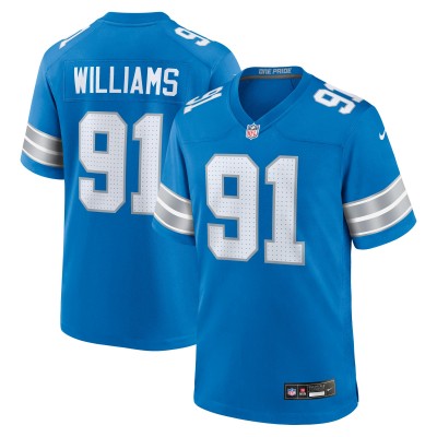 Игровая джерси Detroit Lions Tyleik Williams Nike Blue Team Game