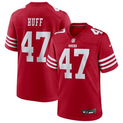 San Francisco 49ers Bryce Huff Nike Scarlet Team Game Jersey