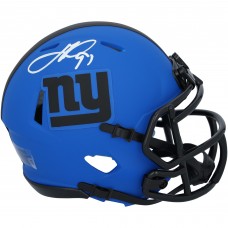 Justin Tuck New York Giants Autographed Fanatics Authentic Riddell Rave Speed Mini Helmet