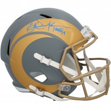 Eric Dickerson Los Angeles Rams Autographed Fanatics Authentic Riddell Speed Slate Replica Helmet with HOF 99 Inscription Eric Dickerson Los Angeles Rams Autographed Fanatics Authentic Riddell Speed Slate Replica Helmet with HOF 99 Inscription