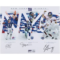 Eli Manning, Phil Simms & Ottis Anderson New York Giants Autographed Fanatics Authentic 16 x 20 Super Bowl MVPs Collage Photograph