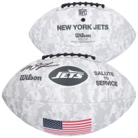 Mason Taylor New York Jets Autographed Fanatics Authentic Wilson 2024 Salute To Service Football