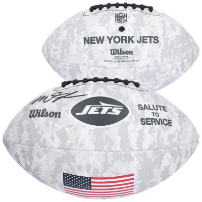 Mason Taylor New York Jets Autographed Fanatics Authentic Wilson 2024 Salute To Service Football