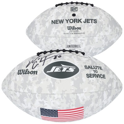 Wayne Chrebet New York Jets Autographed Fanatics Authentic Wilson 2024 Salute To Service Football