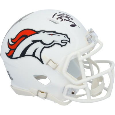 Peyton Manning Denver Broncos Autographed Fanatics Authentic Riddell 2024 Alternate Speed Mini Helmet