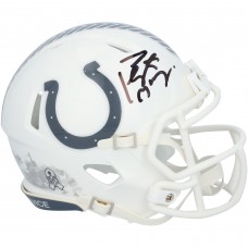 Peyton Manning Indianapolis Colts Autographed Fanatics Authentic Riddell 2024 Salute To Service Speed Mini Helmet
