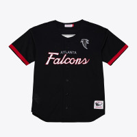 Джерси Atlanta Falcons Mitchell & Ness Black Head Coach Mesh Full-Button Fashion