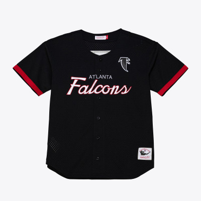 Джерси Atlanta Falcons Mitchell & Ness Black Head Coach Mesh Full-Button Fashion