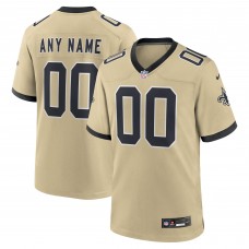 Именная игровая джерси New Orleans Saints Nike Gold Gameday Golds Alternate Game