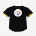 Pittsburgh Steelers Mitchell & Ness Black Head Coach Mesh Full-Button Fashion Jersey