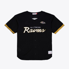 Джерси Baltimore Ravens Mitchell & Ness Black Head Coach Mesh Full-Button Fashion