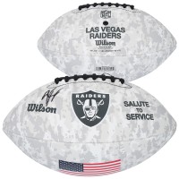 Geno Smith Las Vegas Raiders Autographed Fanatics Authentic Wilson 2024 Salute To Service Football
