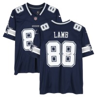 Игровая джерси CeeDee Lamb Dallas Cowboys Autographed Fanatics Authentic Navy Nike Vapor F.U.S.E. Limited