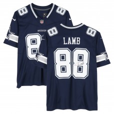 Игровая джерси CeeDee Lamb Dallas Cowboys Autographed Fanatics Authentic Navy Nike Vapor F.U.S.E. Limited