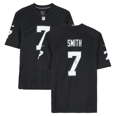 Geno Smith Las Vegas Raiders Autographed Fanatics Authentic Black Nike Game Jersey