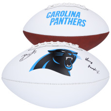 Bryce Young Carolina Panthers Autographed Fanatics Authentic Franklin White Panel Football with 'Keep Pounding' Inscription Bryce Young Carolina Panthers Autographed Fanatics Authentic Franklin White Panel Football with 'Keep Pounding' Inscription