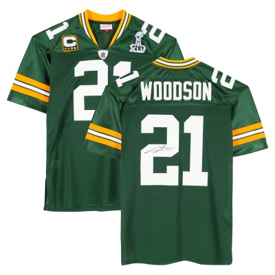 Игровая джерси Charles Woodson Green Bay Packers Autographed Fanatics Authentic Green Mitchell & Ness 2010 Authentic