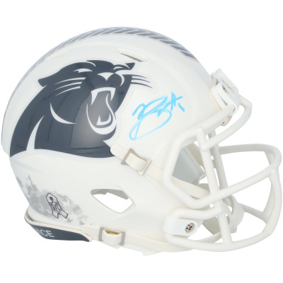 Bryce Young Carolina Panthers Autographed Fanatics Authentic Riddell 2024 Salute To Service Speed Mini Helmet