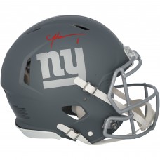 Malik Nabers New York Giants Autographed Fanatics Authentic Riddell Slate Speed Authentic Helmet
