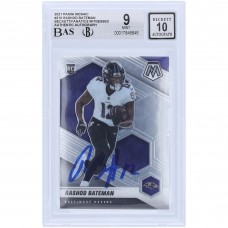Rashod Bateman Baltimore Ravens Autographed 2021 Panini Mosaic #310 Beckett Fanatics Witnessed Authenticated 9/10 Rookie Card