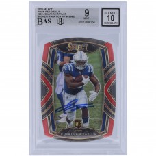 Jonathan Taylor Indianapolis Colts Autographed 2020 Panini Select Red Prizm Die Cut #253 Beckett Fanatics Witnessed Authenticated 9/10 Rookie Card