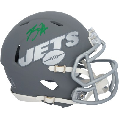 Breece Hall New York Jets Autographed Fanatics Authentic Riddell Slate Speed Mini Helmet