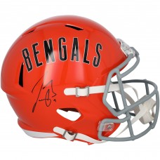 Joe Burrow Cincinnati Bengals Autographed Fanatics Authentic Riddell 1968-79 Throwback Speed Replica Helmet