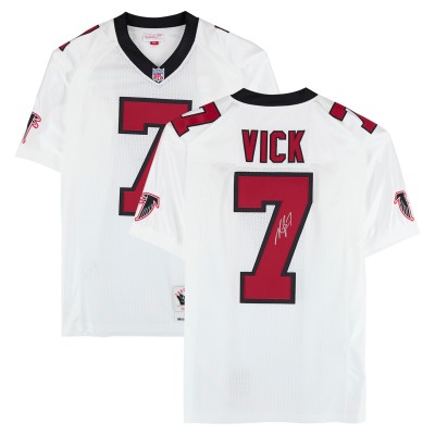 Игровая джерси Michael Vick Atlanta Falcons Autographed Fanatics Authentic White Mitchell & Ness 2001 Authentic