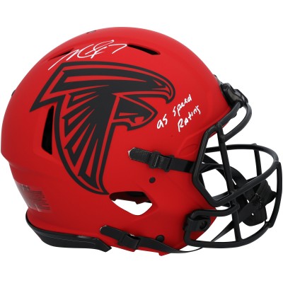 Michael Vick Atlanta Falcons Autographed Fanatics Authentic Riddell Rave Speed Authentic Helmet with 95 Speed Rating Inscription