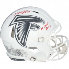 Michael Vick Atlanta Falcons Autographed Fanatics Authentic Riddell 2024 Salute To Service Speed Authentic Helmet with 95 Speed Rating Inscription