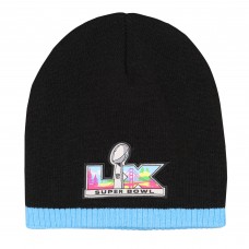 Подростковая Super Bowl LX Outerstuff Black Uncuffed Knit Hat Подростковая Super Bowl LX Outerstuff Black Uncuffed Knit Hat