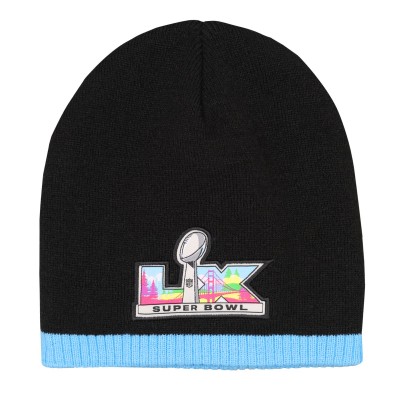 Подростковая Super Bowl LX Outerstuff Black Uncuffed Knit Hat