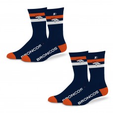 Unisex Denver Broncos Starter Team Color 2-Stripe 2-Pack Crew Socks Set Unisex Denver Broncos Starter Team Color 2-Stripe 2-Pack Crew Socks Set