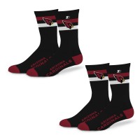 Unisex Arizona Cardinals Starter Team Color 2-Stripe 2-Pack Crew Socks Set