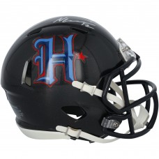 Nico Collins Houston Texans Autographed Fanatics Authentic Riddell Navy Alternate Speed Mini Helmet