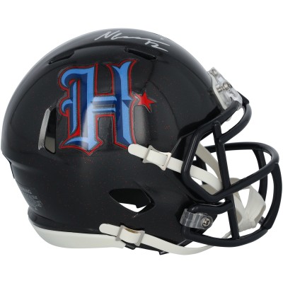 Nico Collins Houston Texans Autographed Fanatics Authentic Riddell Navy Alternate Speed Mini Helmet