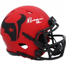 Nico Collins Houston Texans Autographed Fanatics Authentic Riddell Rave Speed Mini Helmet