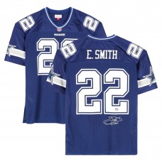 Игровая джерси Emmitt Smith Dallas Cowboys Autographed Fanatics Authentic Navy Mitchell & Ness 1996 Authentic - Signature on Fabric